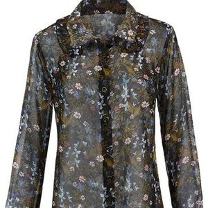 Cabi hillside floral long sleeve blouse